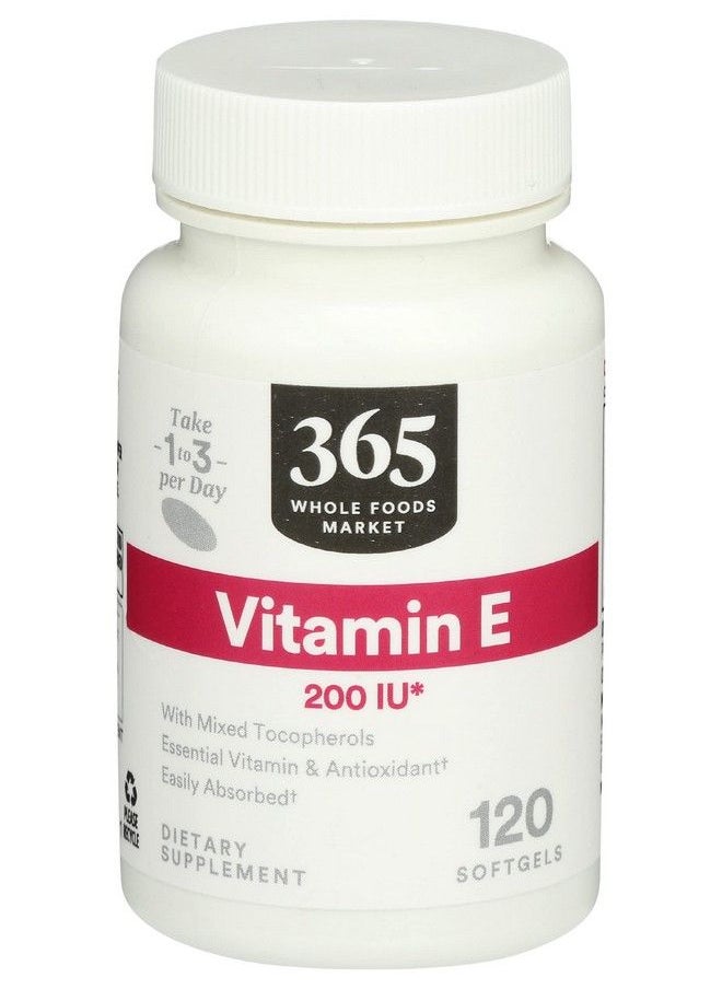365 by Whole Foods Market - Vitamin E 200 Iu W Mixed Tocopherols 120 Softgels - Image 1
