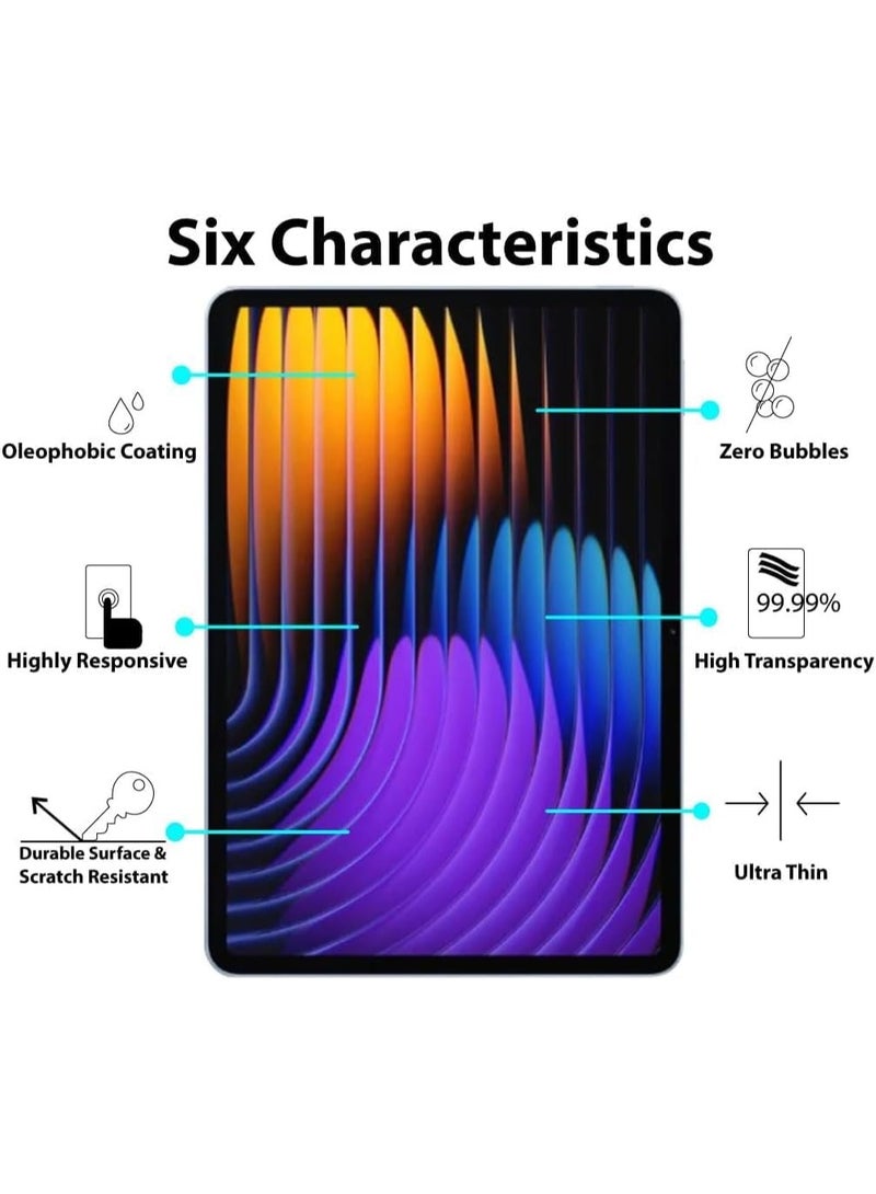 Screen protector compatible with Xiaomi Pad 7 / Xiaomi Pad 7 Pro 11.2 inch, tempered glass screen protector [anti-glare] [full HD coverage] [easy to install] [9H hardness] [touch-sensitive] (piece) - Image 3