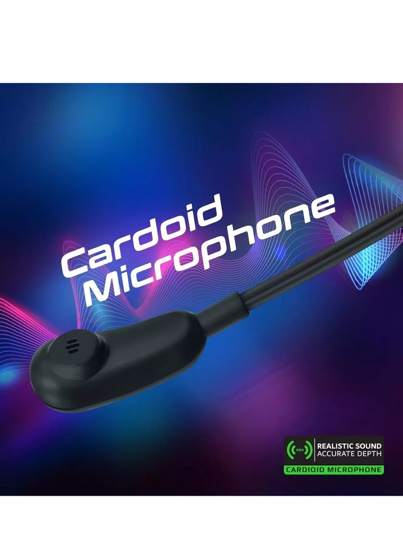 سماعة الألعاب DHE-8005T RGB USB - صوت محيطي 7.1 - محركات مقاس 40 مم - غطاء بإضاءة خلفية RGB - ميكروفون عالي الدقة