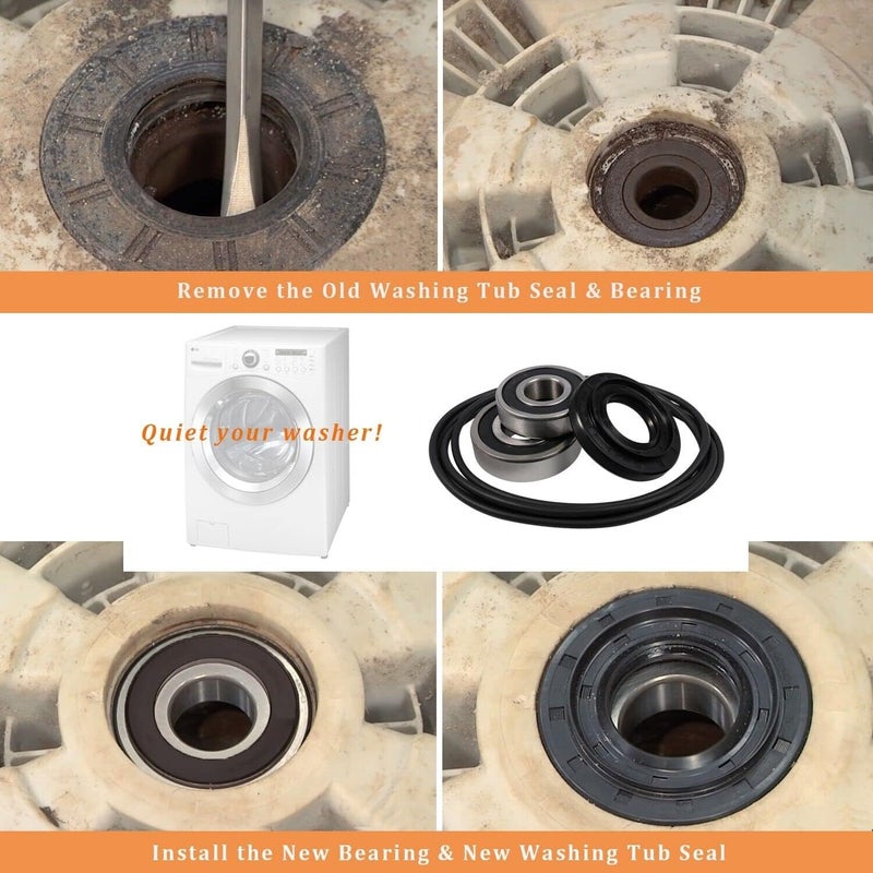 Sunluway Front Load Washer Tub Bearings and Seal Kit Fit for LG & Kenmore Etc Replacement Part 4036ER2004A 4280FR4048L 4280FR4048E 4036ER4001B - Image 3