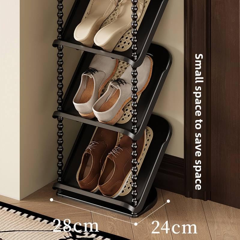 Ash  Roh Ash & Roh Shoe Rack with Shelf, Folding Shoe Rack for Bedroom, Living Room,Entryway,Footwear Stand for Home, ShoeRack Plastic Home Furniture ~ Cabinet Shelves (Black, 5-Layer) - Image 4