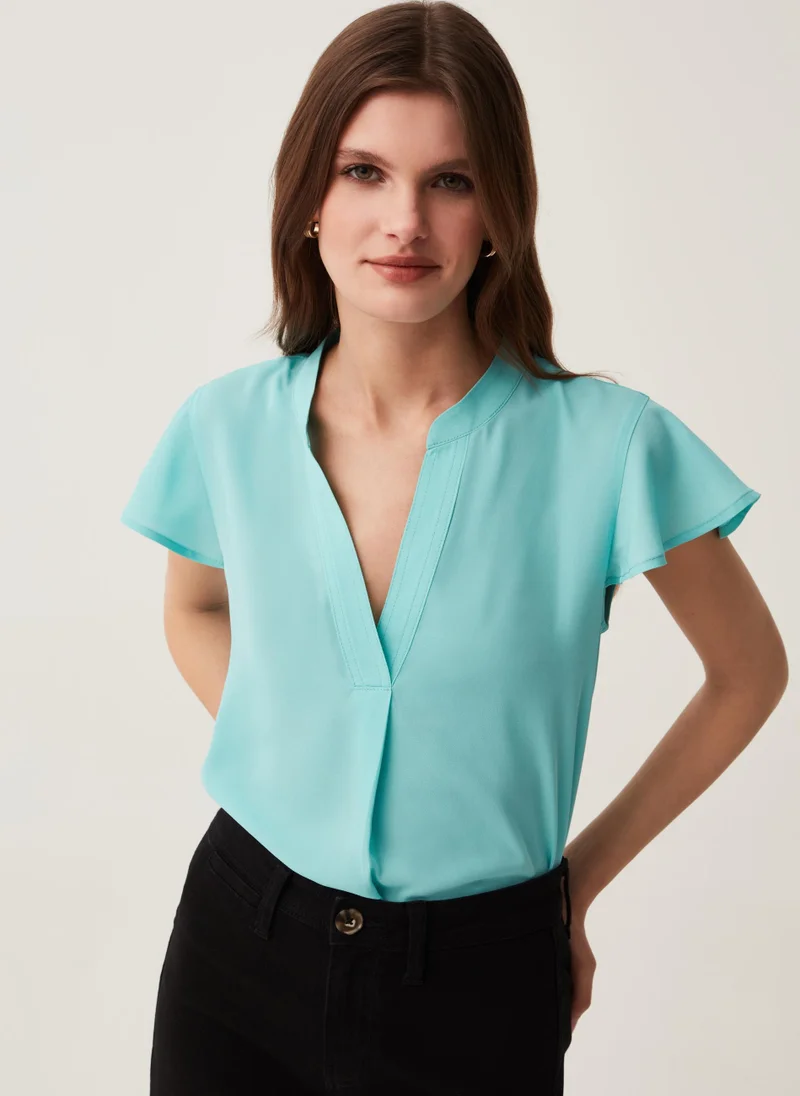 او في اس Ovs Butterfly-Sleeve Blouse
