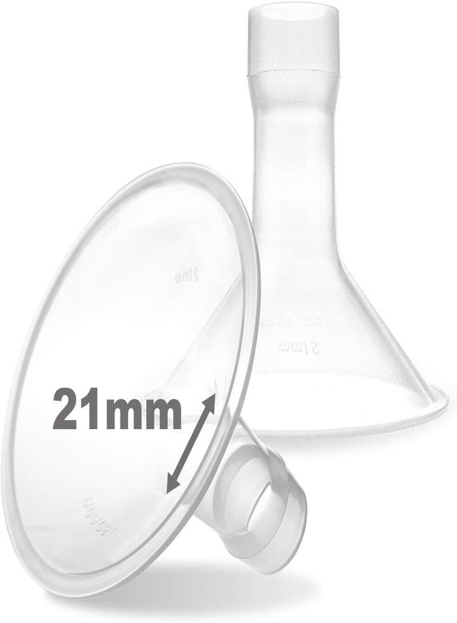 Nenesupply 21mm Flange Breastshield Compatible with Medela Pumps and Medela Pump Parts Replace Medela Flange Personalfit Connector Compatible with Medela Pump in Style MaxFlow Symphony Swing Harmony - Image 1