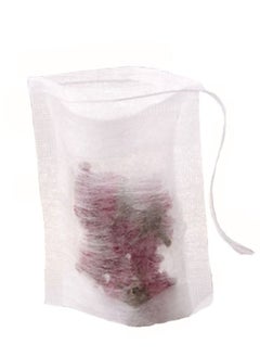 Ant 100 Pcs Disposable Tea Filter Bags with Drawstring,  Corn Fiber Empty Tea Filter Seal Bags for Loose Leaf Tea, Empty Tea Bag Flower Tea Coffee Filter Bag (6cm*8cm)  - Image 3
