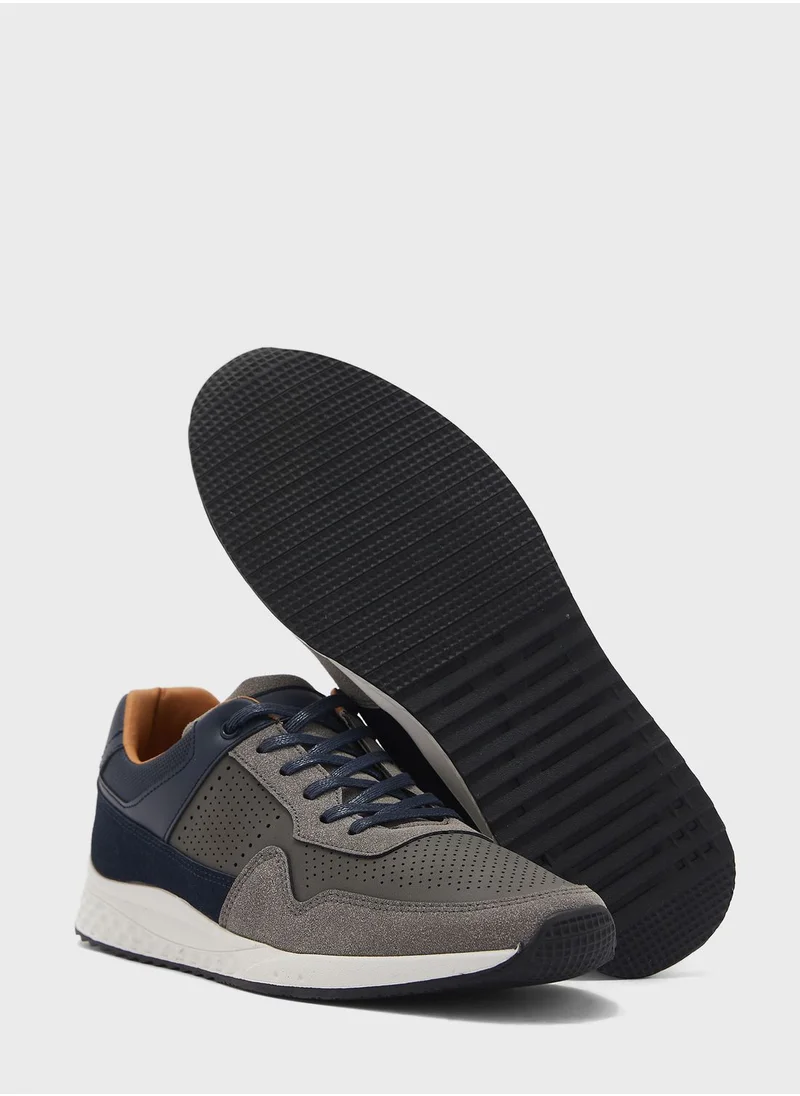 Robert Wood Perforated Casual Sneakers