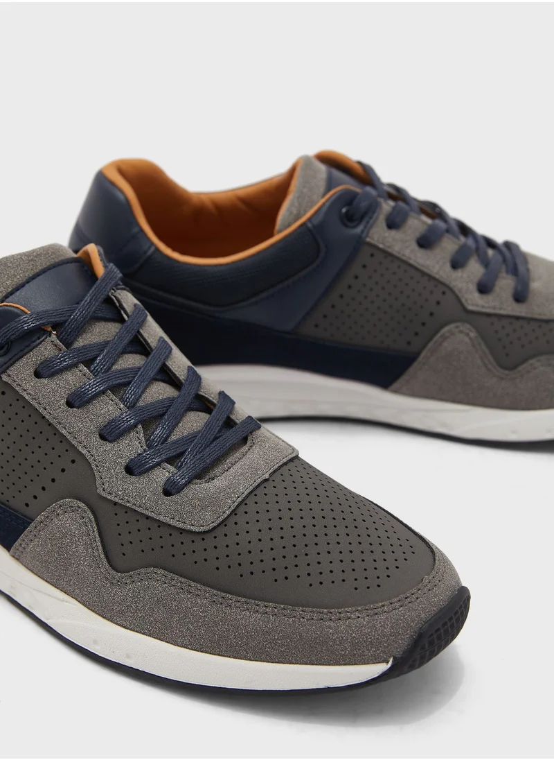Robert Wood Perforated Casual Sneakers