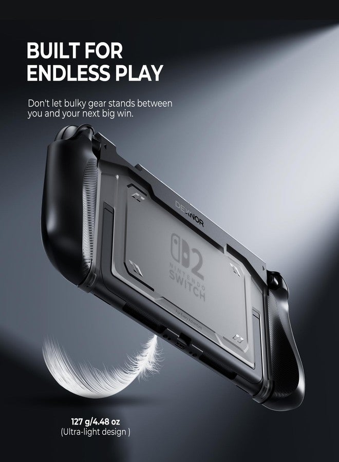Dexnor for Nintendo Switch 2 Case 2025, Ultra-light Shockproof Dockable Cover with Non-slip Ergonomic Grip & Supports Stand Use - Image 3