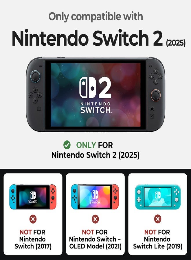Dexnor for Nintendo Switch 2 Case 2025, Ultra-light Shockproof Dockable Cover with Non-slip Ergonomic Grip & Supports Stand Use - Image 2