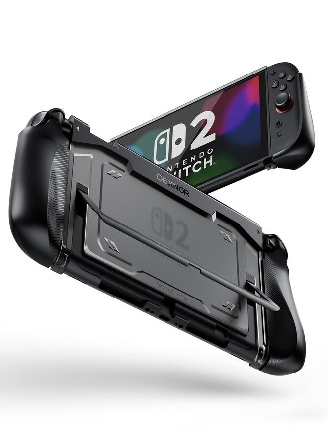 Dexnor for Nintendo Switch 2 Case 2025, Ultra-light Shockproof Dockable Cover with Non-slip Ergonomic Grip & Supports Stand Use - Image 1
