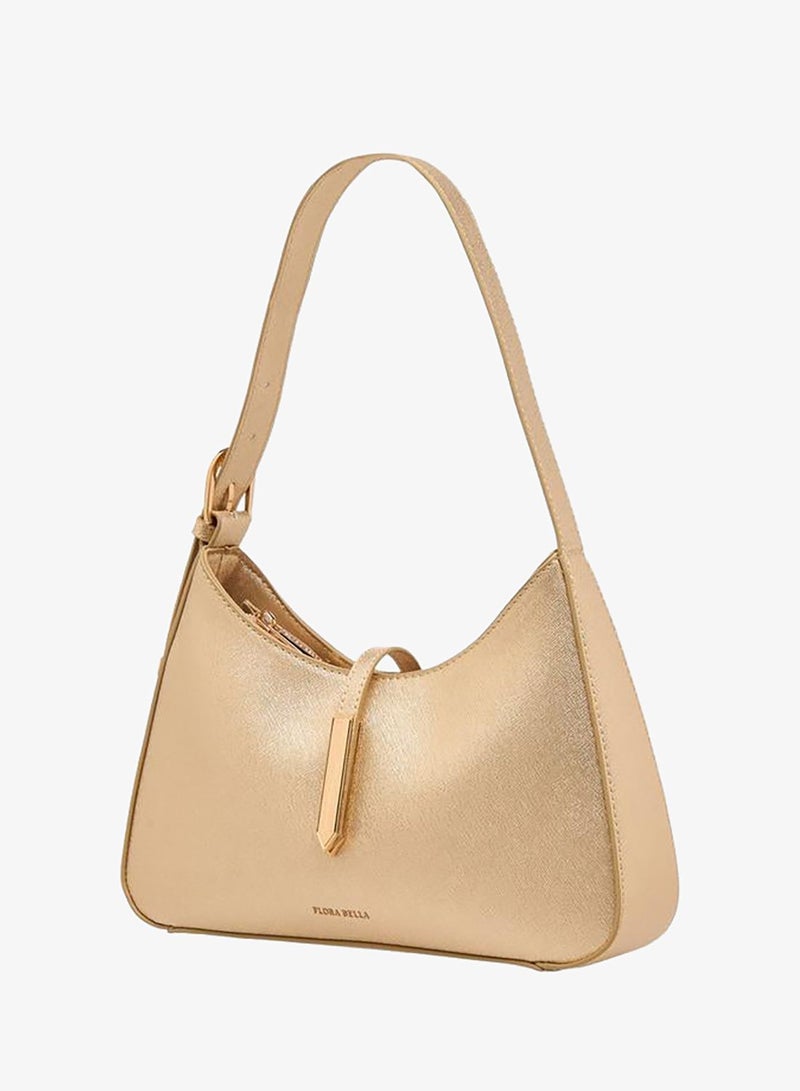 Flora Bella By Shoexpress Flora Bella Metallic Trim Shoulder Bag With Zip Closure - Image 2