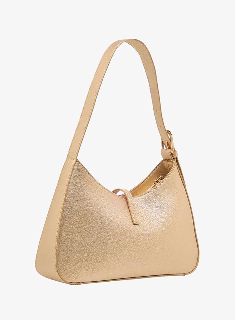 Flora Bella By Shoexpress Flora Bella Metallic Trim Shoulder Bag With Zip Closure - Image 3