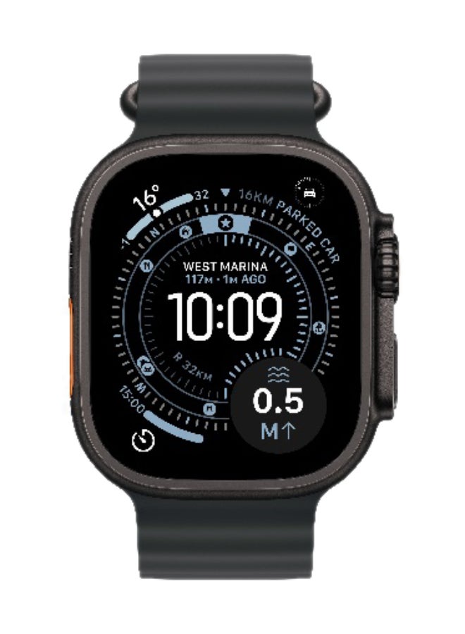 Apple Watch Ultra 3 GPS + Cellular 49mm (International Version) Black Titanium Case With Black Ocean Band - Image 2