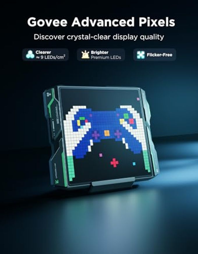 Govee Gaming Pixel Light, RGBIC LED Panel with Real-time Info Display, 150+ Scene Modes & DIY Options, Smart Pixel Lights (Wi-Fi Only), Works with Alexa, Ideal for Game Room Decor, 32x32 Pixels - Image 5
