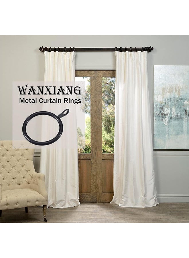 Depend Metal Drapery Curtain Rings Hanging Rings For Curtains And Rods, Drape Sliding Eyelet Rings 32 MM Internal Diameter For Most Curtains, Shower Curtains Easy To Install (Black, 20 Pack)  - Image 5