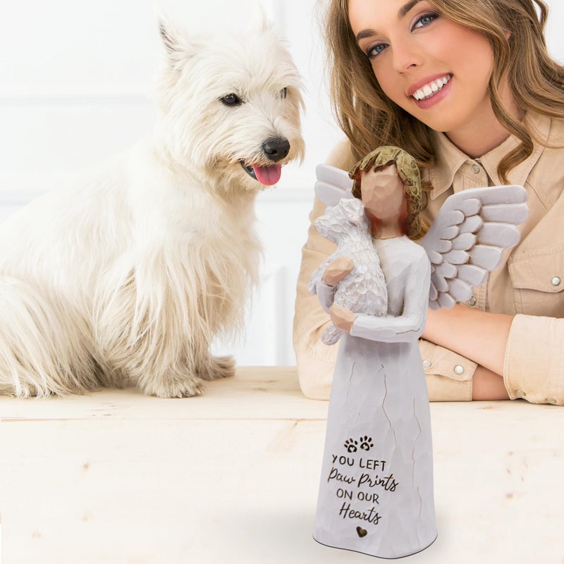 BORLESTA Pet Memorial Gifts for Dogs - Loss of Dog Sympathy Gift, Pet Loss Sympathy Gift, Dog Memorial Gifts, Pet Remembrance Gift, Bereavement Gifts Dogs Statue Angel Figurines (White) - Image 3