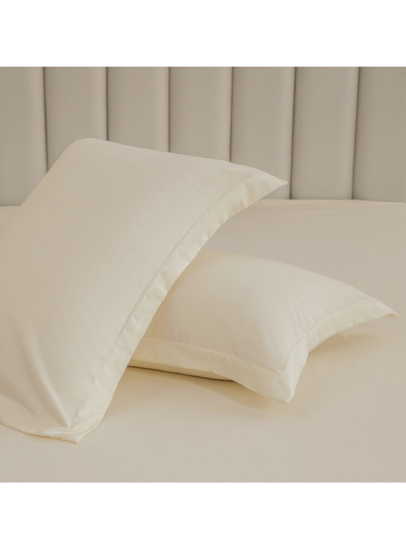 Donetella - Microfiber Pillowcases 2-Pcs Soft Pillow Cover With Envelope Closure (Without Pillow Insert), Pastel Grey - Image 1