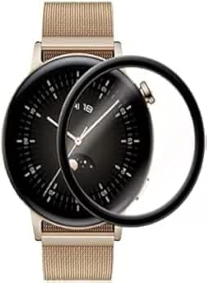 Next Next Store Flexible Screen Protector with Black Frame Compatible with Huawei Watch GT3 42mm