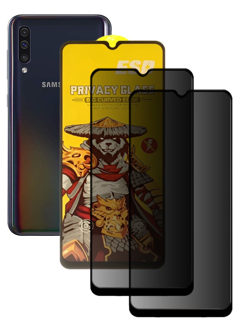 ESD 2 Pieces Tempered Dustproof Privacy Glass Screen Protector Compatible For Samsung Galaxy A50 - Image 1