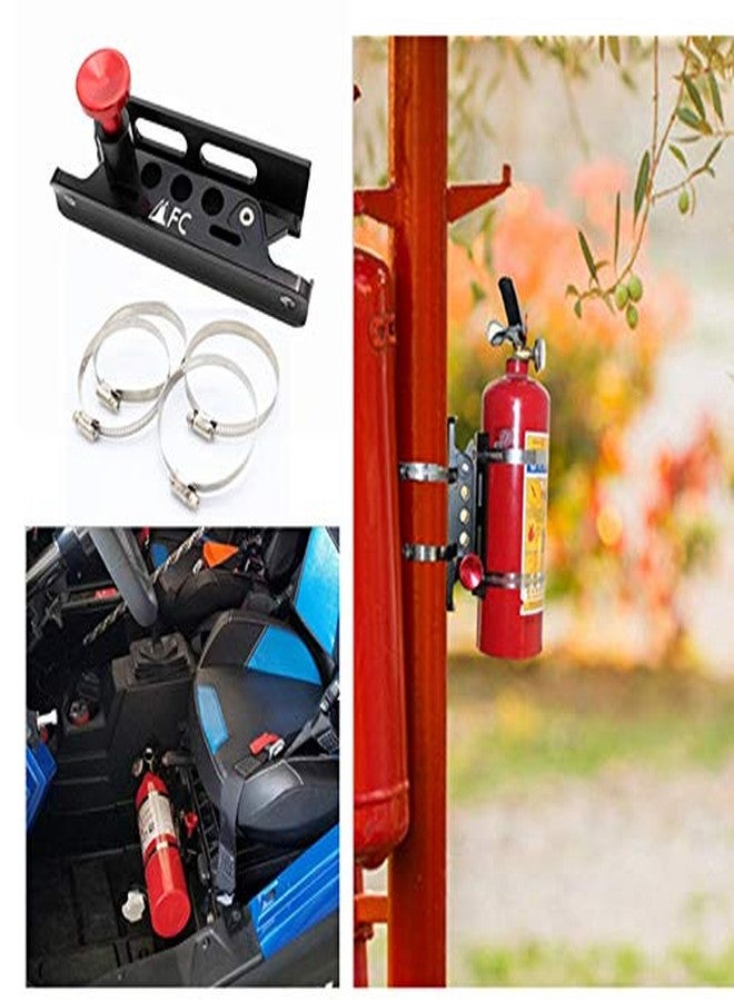 MFC Universal Aluminum Adjustable Roll Bar Fire Extinguisher Mount Holder Compatible with for Jeep Wrangler TJ JK JKU JL JLU Gladiator JT Ford Bronco UTV Polaris RZR Ranger Can Am Maverick - Image 2