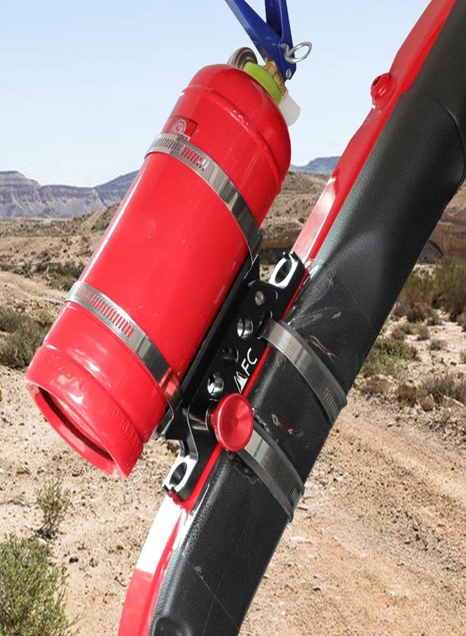 MFC Universal Aluminum Adjustable Roll Bar Fire Extinguisher Mount Holder Compatible with for Jeep Wrangler TJ JK JKU JL JLU Gladiator JT Ford Bronco UTV Polaris RZR Ranger Can Am Maverick - Image 4