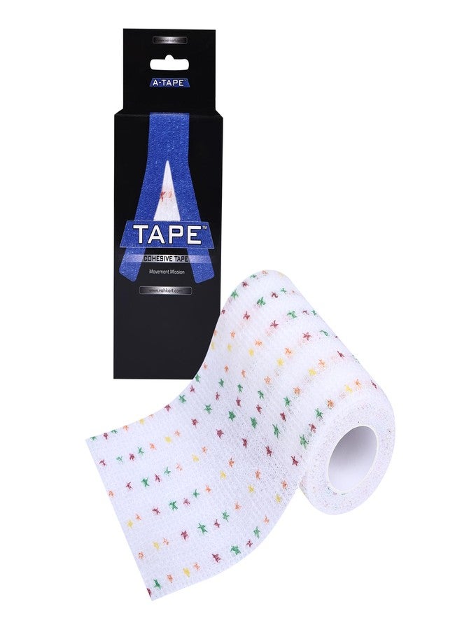 الشريط ضمادة لاصقة ذاتية اللصق قابلة للتهوية من A-TAPE للبشر والحيوانات الأليفة (الكلاب والقطط والطيور) - (10 سم × 4.5 متر، عبوة من قطعتين) (متعددة النجوم) - Image 4