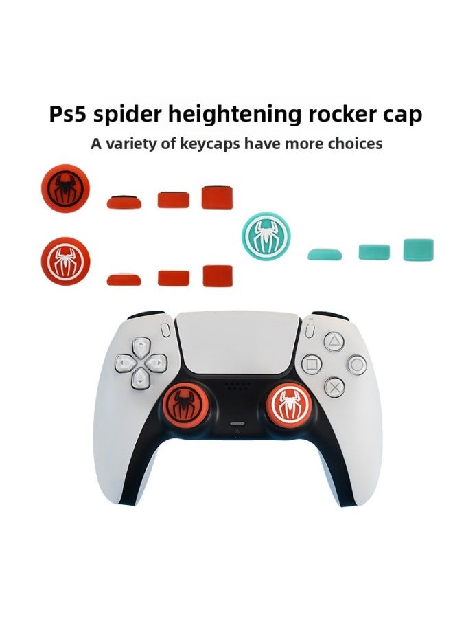 ماركة غير محددة PS5 Gamepad Marvel Spider-Man Rocker Cap Nspro غطاء مفتاح سيليكون Ps4 Rocker غطاء واقي - لون المنتج: موديل مطور * أسود  - Image 2