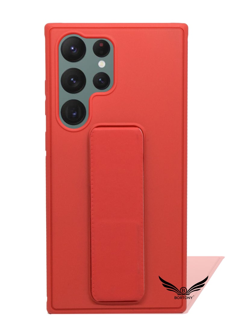 BORTONY Galaxy S23 Ultra Case Fully Covered With Finger Grip Stand Holder Anti Slip Shockproof Protective Case Cover For Samsung Galaxy S23 Ultra 5G - Image 1