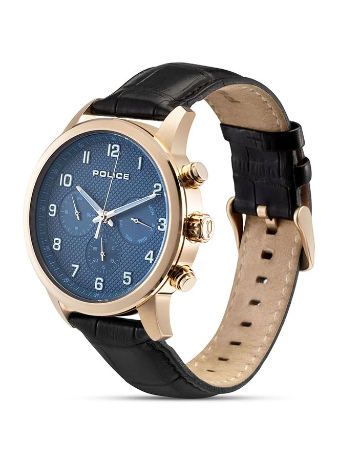 بوليس Men Chronograph Round Shape Leather Wrist Watch PEWJF0030401 - 43 Mm