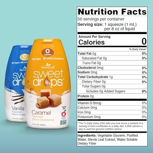 Sweetleaf Sweet Drops Vanilla and Caramel Bundle 1.7 oz Each - Image 2