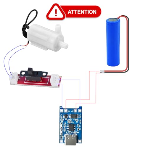 NEXT GEEK Waterproof Mini Water Project DC Pump With Rechargeable Battery Complete kit with Switch and Pipe - Image 2