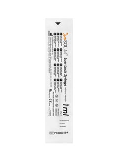 SOL-MILLENNIUM Sol-M 1ml Luer Lock Syringe PP with needle - 10 pcs  - Image 5