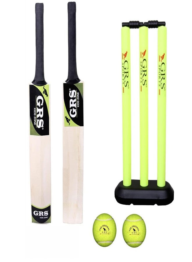 Grès GRS® Super Zone Popular Willow Wooden Cricket Kit (Size 3 for Age Group 6-10 Year Old Kids) - Image 2