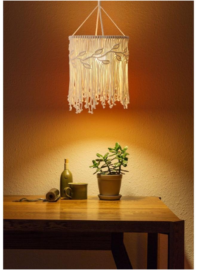 Antikiano - Macrame Hanging Lantern,Boho Pendant Lamp,Tassel - Image 1
