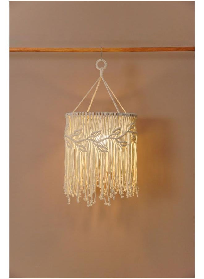 Antikiano - Macrame Hanging Lantern,Boho Pendant Lamp,Tassel - Image 1