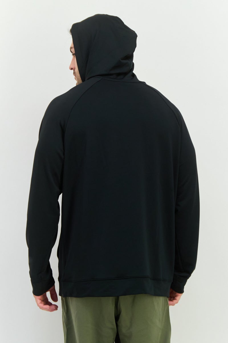 Gaiam Men Slim Fit Long Sleeve Training Hoodies, Black  - Image 3