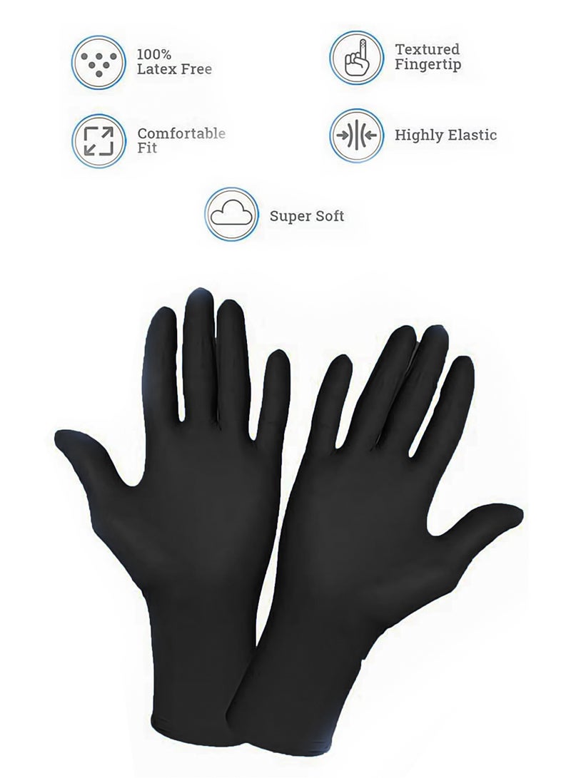 Large Nitrile Disposable Gloves, Powder Free, Latex Free, Best for Restaurant, Saloon, Kitchen, Cleaning, Food Prep (100 pieces x 1 Pack) - Image 4