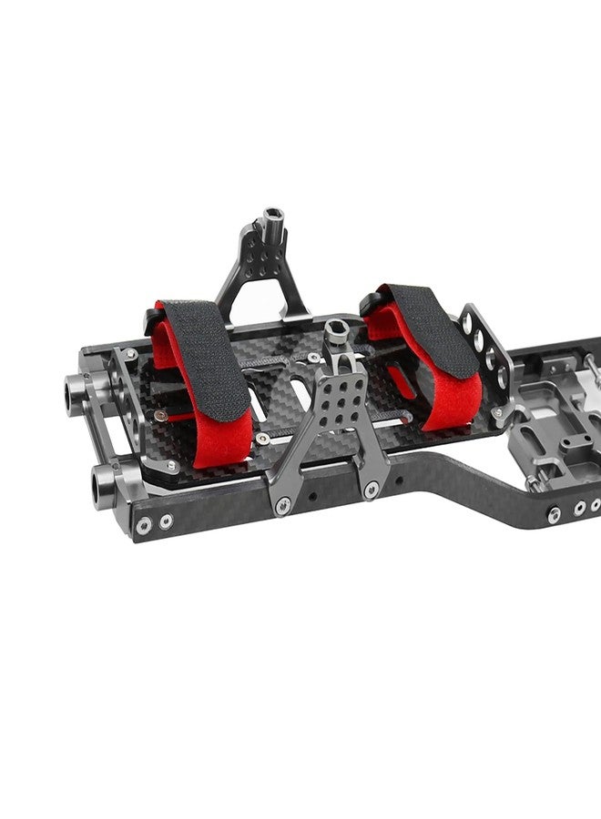 RXZIXYL 1/10 RC Crawler Carbon Fiber Girder 4MM CNC Metal Car Chassis Frame Body Kit Parts for Axial SCX10 II Rock Off Road Truck (Silver) - Image 5