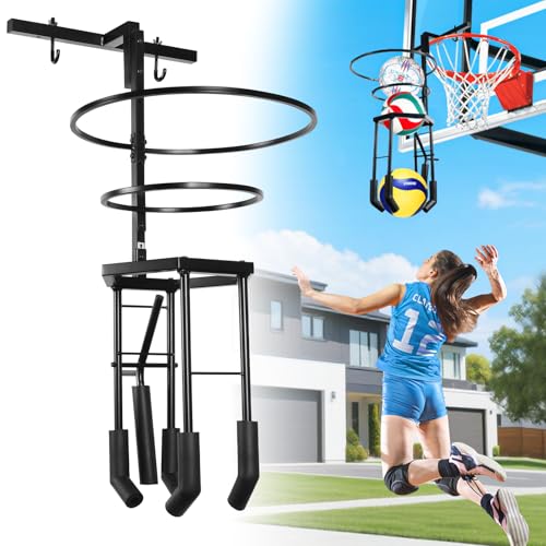 AugFir Multi-functional Automatic Volleyball Training Equipment Aid, Volleyball Spike Serve Trainer for Volleyball Hitting Trainer, Height Adjustable Volleyball Rebounder Practice Setter Training Equipment - Image 1