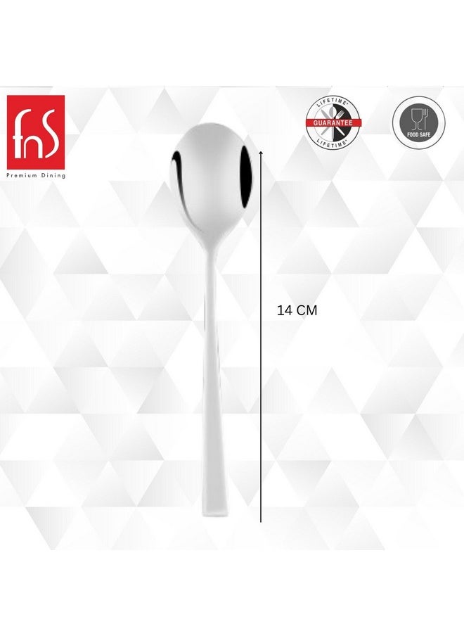 FNS FnS Slim Line Stainless Steel Mirror Finish Tea Spoon (Set of 6) for Tea, Coffee and Spices  - Image 2
