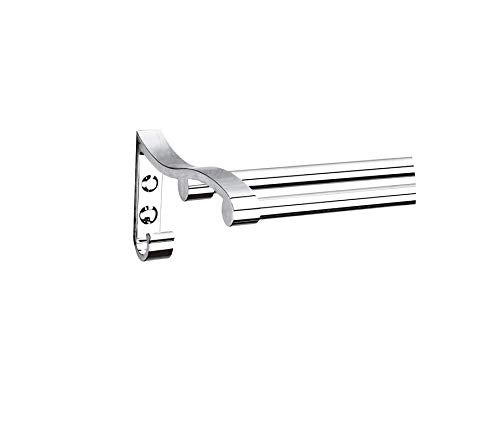 Handy Stianless steel bathroom Double Towel rod with hook | towel stand | towel rod| bathroom towel stand | towel bar | towel holder with cloths hook (Size-18 inch/Pack of-1) - Image 3