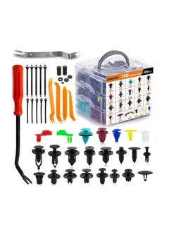 Car Clips Car Bumper Clips Push Pins Automotive Clips, para Carros 826PCS Automotive Plastic Rivets Fastener Kit, Car Push Retainer Clips Set with Metal Fasteners Remover for Honda Toyota Gm Ford