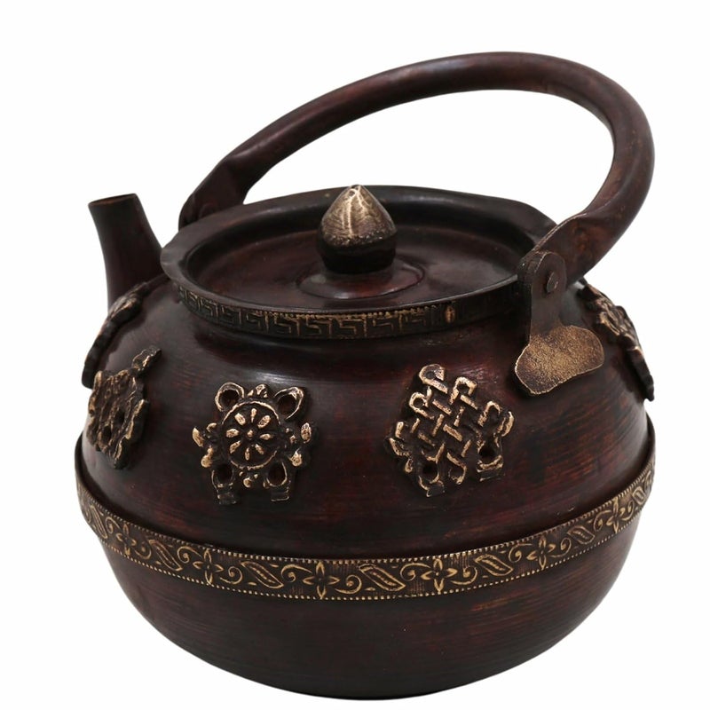 Bhunes Brass Surahi Kettles Vintage Ewer Pitcher Pot Jug Handcrafted Decorative Gift Home Dcor Capacity 400MlBrown 65 Inch 1 Piece - Image 5