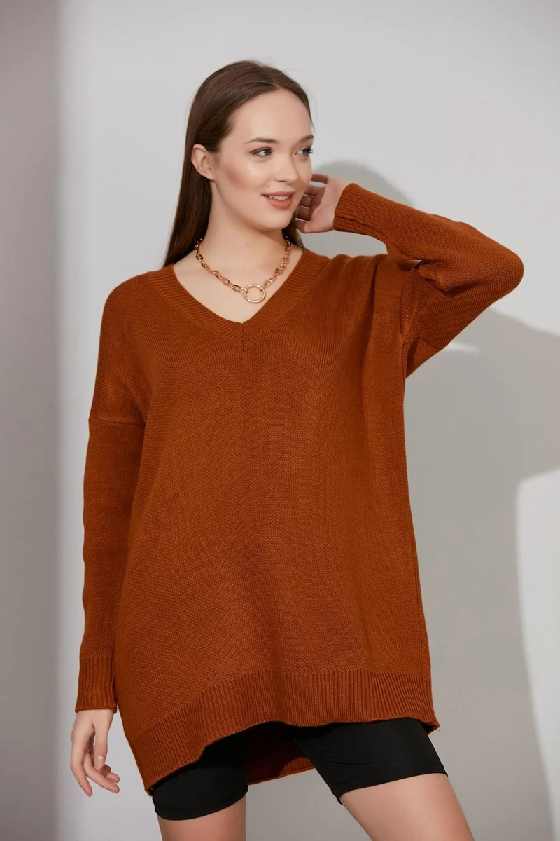 الكسندر جاردي V Neck Knitwear Loose Sweater (A91861-S)