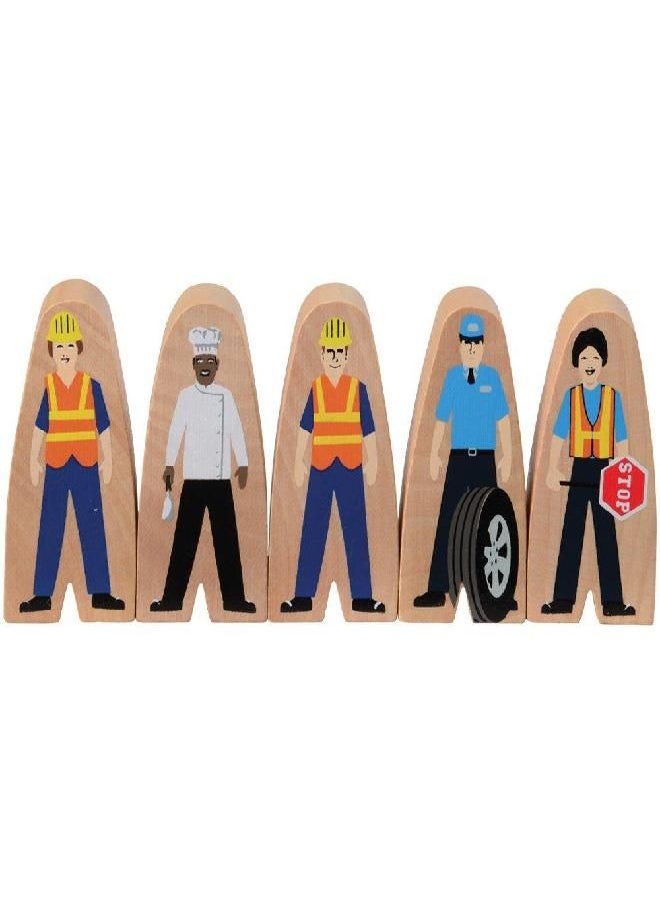 Constructive Playthings Constructive Playthings Wooden Community Helpers, Diverse Citizens & Careers, Use with Building Blocks, Creative Play, Social Emotional Learning Toy, Long-Lasting, Toddler Toys for 3 Years & Up  - Image 3