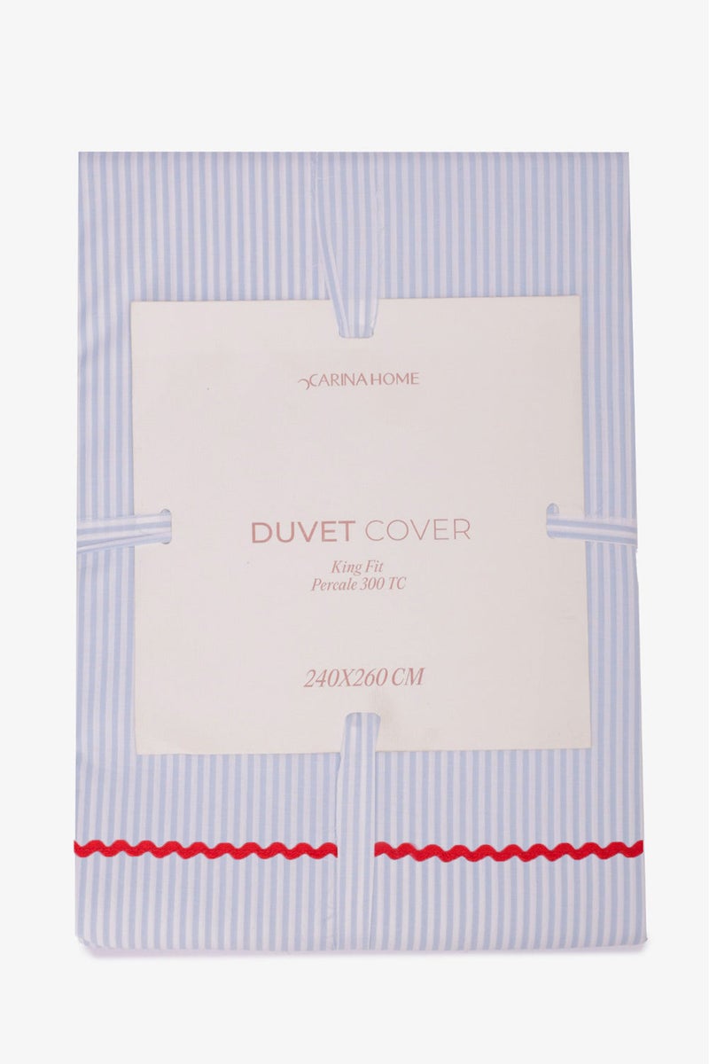 Percale King Striped Duvet Cover (TC300)