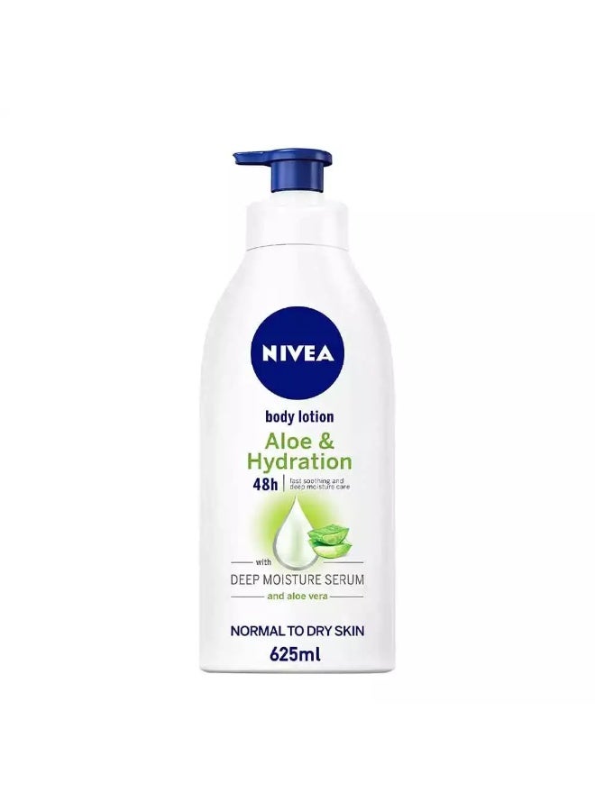 Nivea Nivea Aloe & Hydration Body Lotion Normal to Dry Skin- 625ml  - Image 1