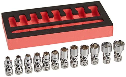 Astro Pneumatic Tool 7412 12-Piece 1/4" Drive Flex Socket Set - 6 Point - Metric - Image 1