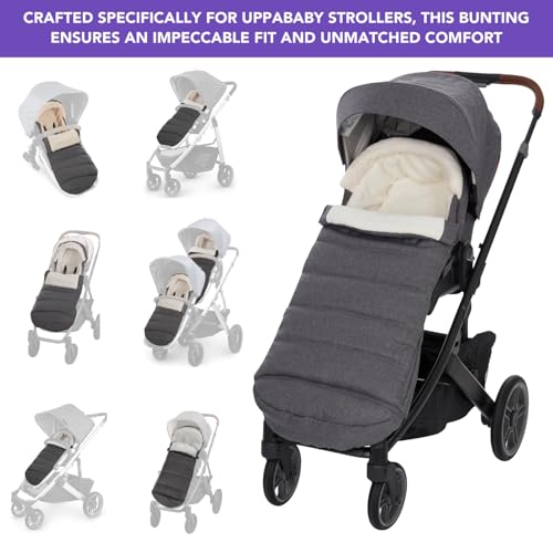 TRENDHUB Bunting Bag for UPPAbaby Vista, V2, V3, Cruz, V2, V3 RumbleSeat, V2, V3 Ridge, Minu Strollers, Warm and Ultra-Plush Waterproof Stroller Footmuff, Extendable Winter Stroller Cover, Sleeping Bag - Image 2