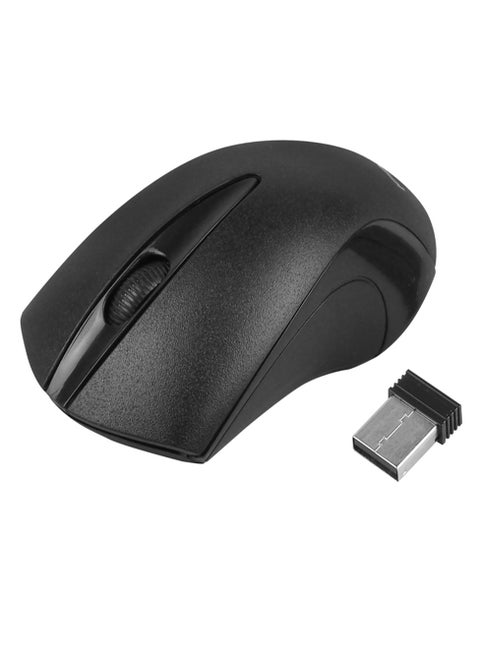 Wireless Optical office mouse FV-187 , 16000 DPI with 1 battery AA long life and smart power , 2.4GHz technology , black