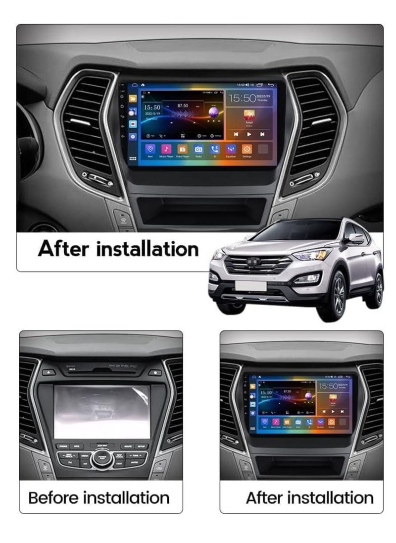 AVT - Android Car Stereo for HYUNDAI IX45 SANTA FE 2013-2017 2GB RAM 32GB ROM Mirror-Link Wi-Fi BT, Radio GPS Navigation, 9 Inch Support Apple Carplay, IPS Touch Screen with Backup Camera Included - Image 1